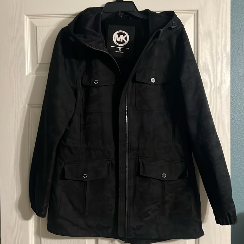 Michael Kors black jacket with camo / camouflage print